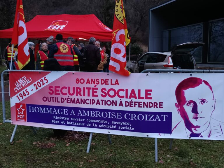 À La Léchère, hommage à Ambroise Croizat pour les 80 ans de la Sécurité ...