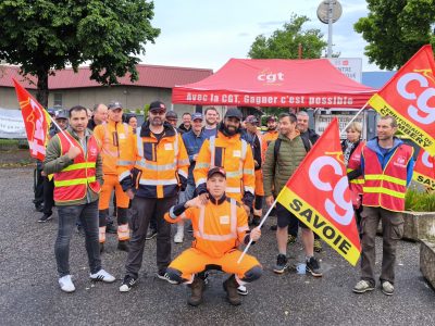 Photo grève service collecte juin 2025